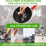 4Pack Natural Plant Based Palm Fiber Dishwashing Kitchen Scrubber