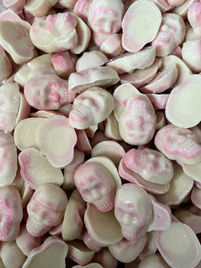 Strawberry & Cream Chocolate Skulls